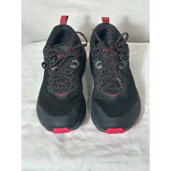 Hoka One One Challenger ATR 6 GTX Women's Size 8 Black Red Running Sneakers - Picture 1 of 8